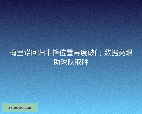 梅里诺回归中锋位置再度破门 数据亮眼助球队取胜